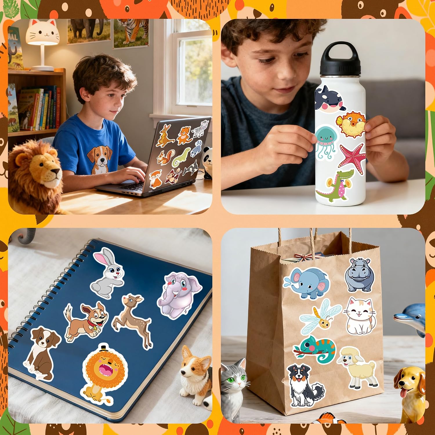 Thumbnail 4 de Animal Stickers, 100-Piece Set
