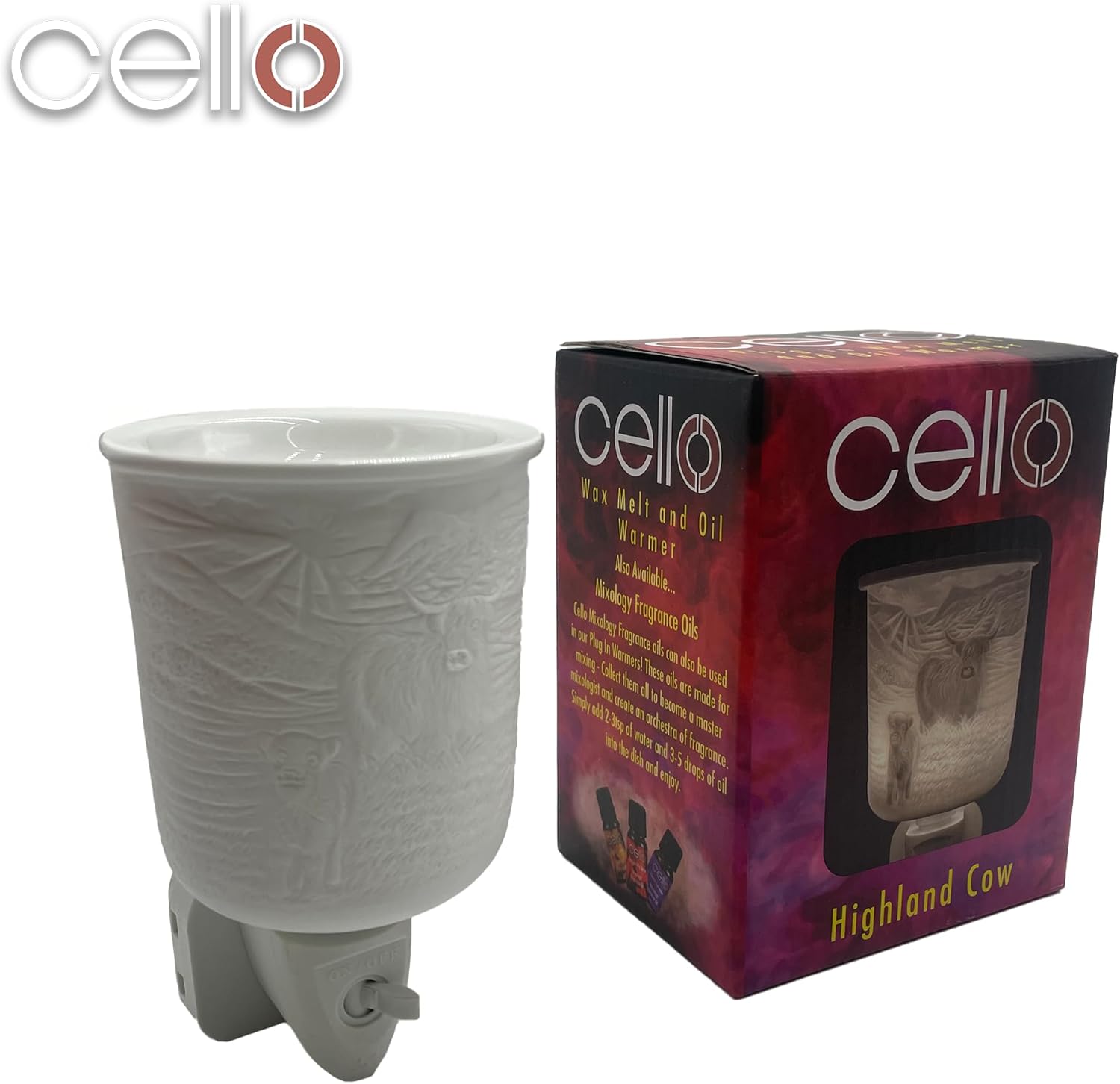 Thumbnail 4 de Cello Plug-In Wax Melt Burner (Highland Cow design) – electric oil & wax burner