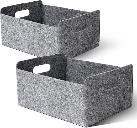 Cozary Cesta Plegable de Fieltro para Leña y Compras 🛒
