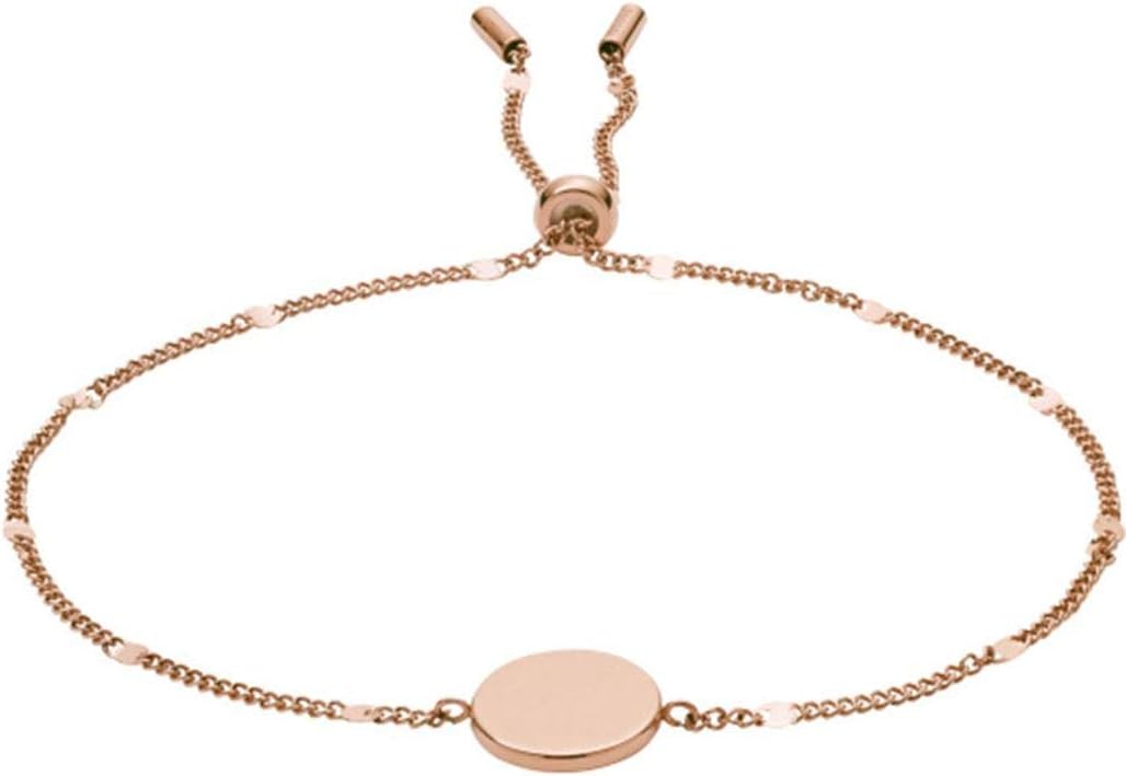 Detalle de Fossil Damenarmband aus Edelstahl oder Messing mit Schiebereglerverschluss