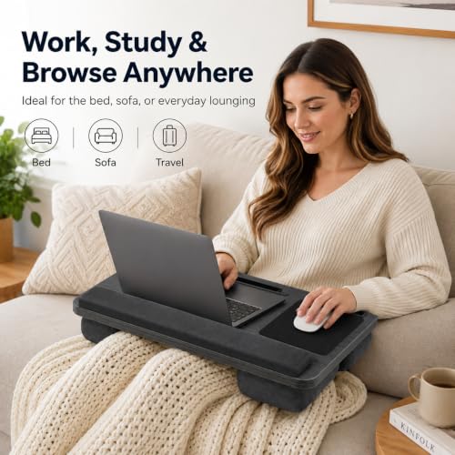 Detalle de SANON Laptop Tray: Non-Slip, Heat Shield 17-Inch Ready Portable Writing & Gaming Desk
