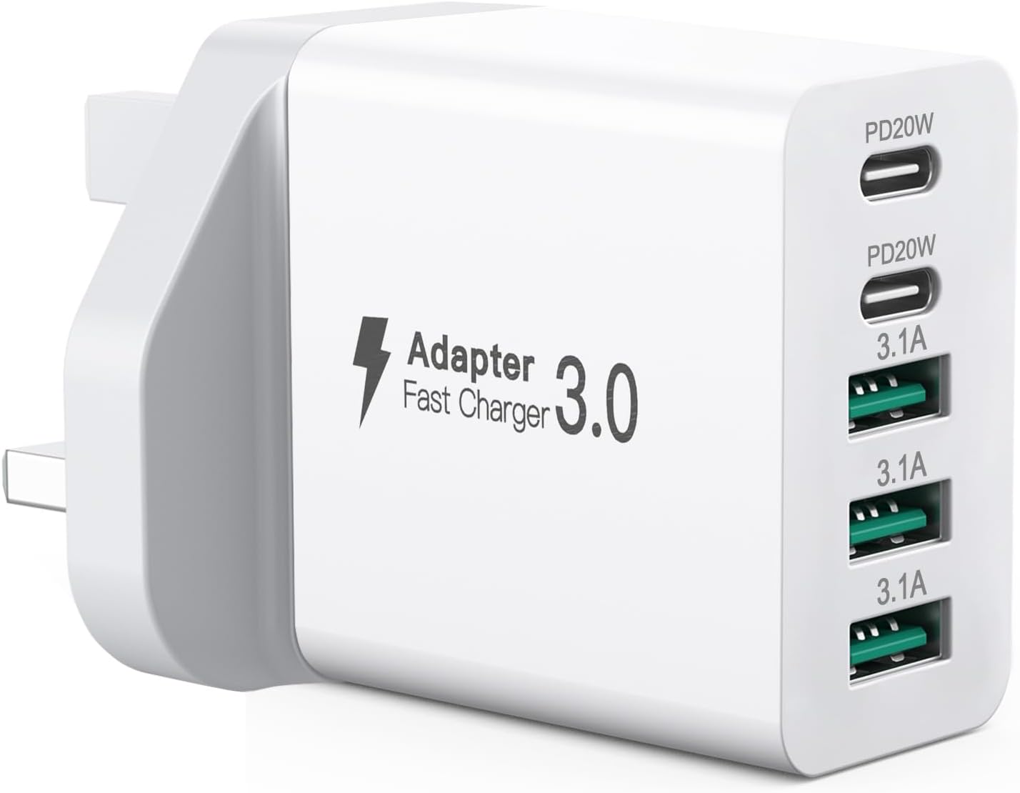 Detalle de USB C Fast Charger 50W 5-Port Plug