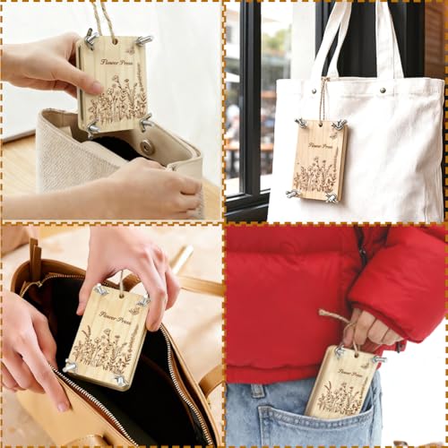 Thumbnail 4 de PRESSINART Kit de Prensado de Flores de Madera con Prensa (2.5 x 3.9 pulgadas) – Set completo para prensar flores y hojas