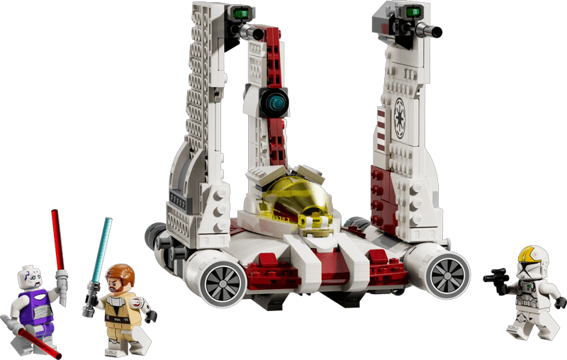 Detalle de LEGO Star Wars V-19 Torrent-Sternjäger 75432 – Klappbare Flügel, Cockpit und Frontrad