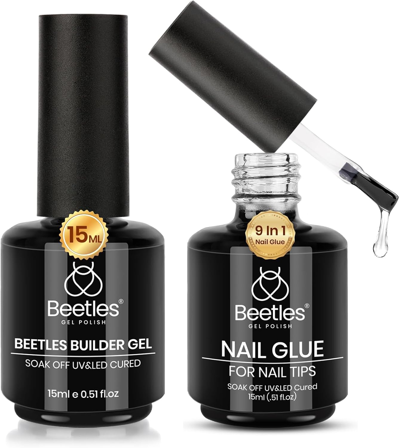 Detalle de beetles Gel Polish BT-FKH025 nagellijm en transparante buildergel