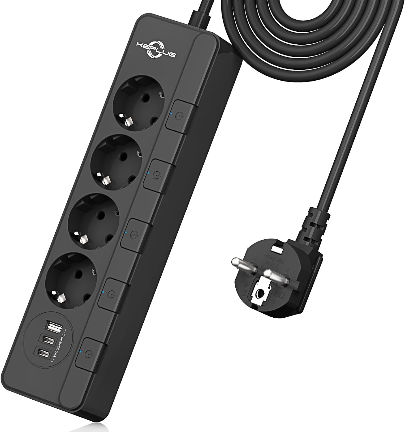 Detalle de KEPLUG Steckdosenleiste 4000 W mit USB