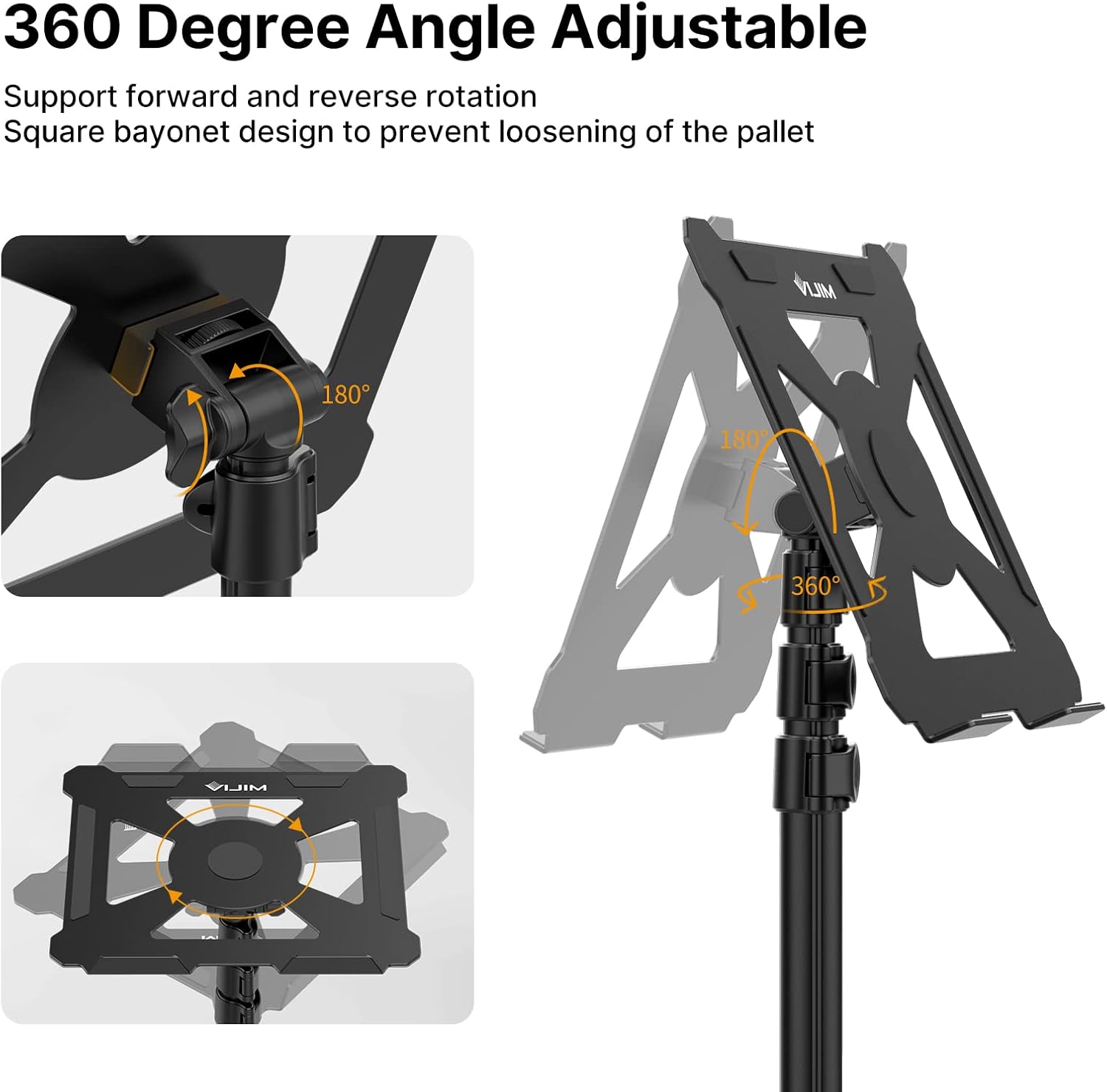 Thumbnail 4 de ULANZI Support de vidéoprojecteur réglable (60 à 150 cm), aluminium, plaque pliante, hauteur et angles ajustables