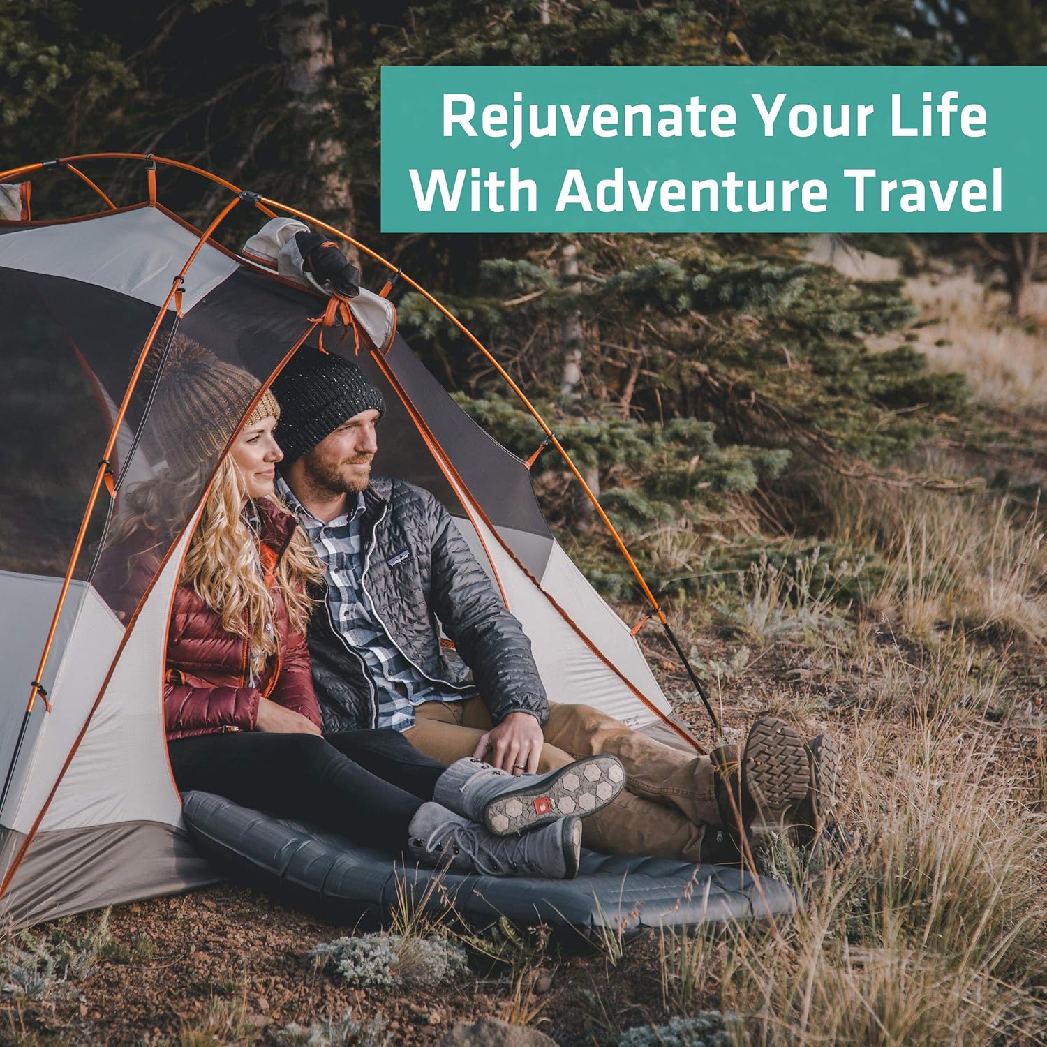 Thumbnail 1 de Trekology UL80 camping sleeping mat (inflatable roll-up) for lightweight comfort