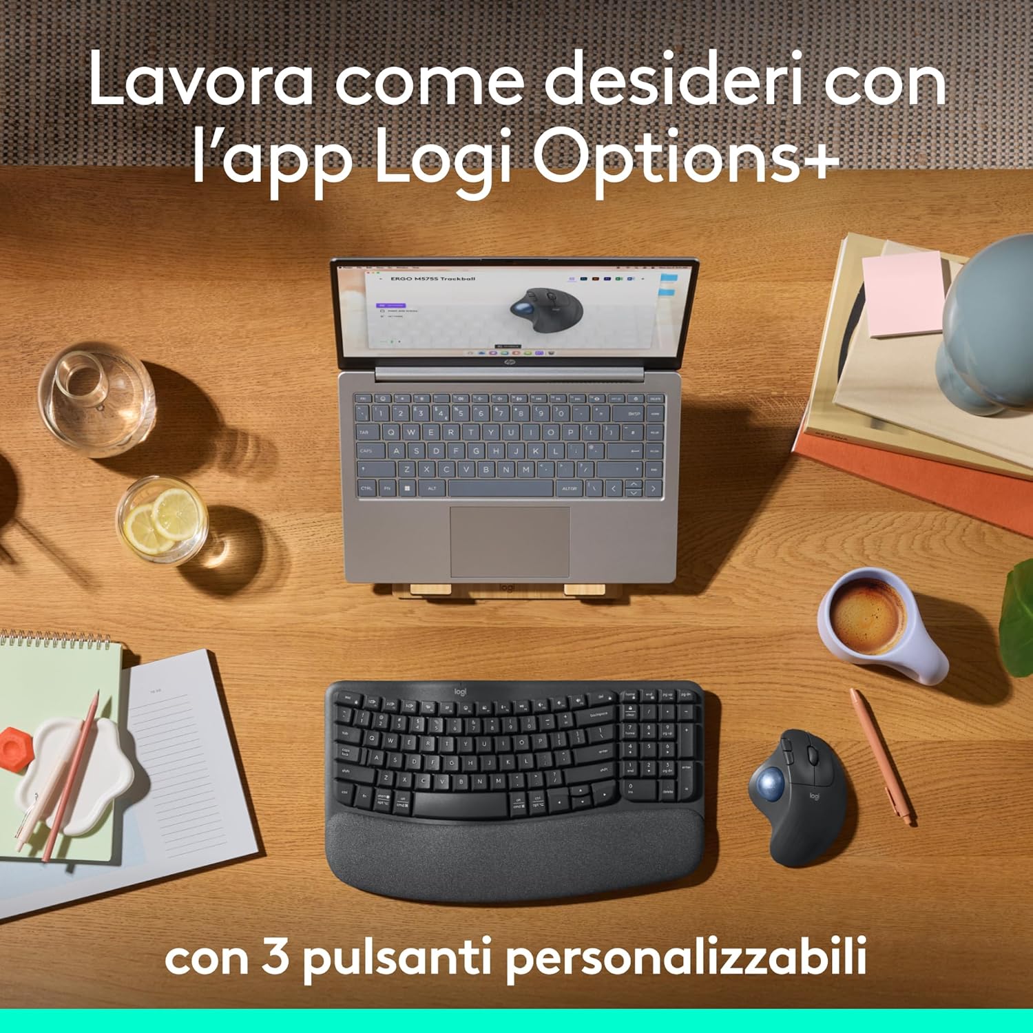 Thumbnail 4 de Logitech ERGO M575S: mouse trackball wireless ergonomico per comfort prolungato