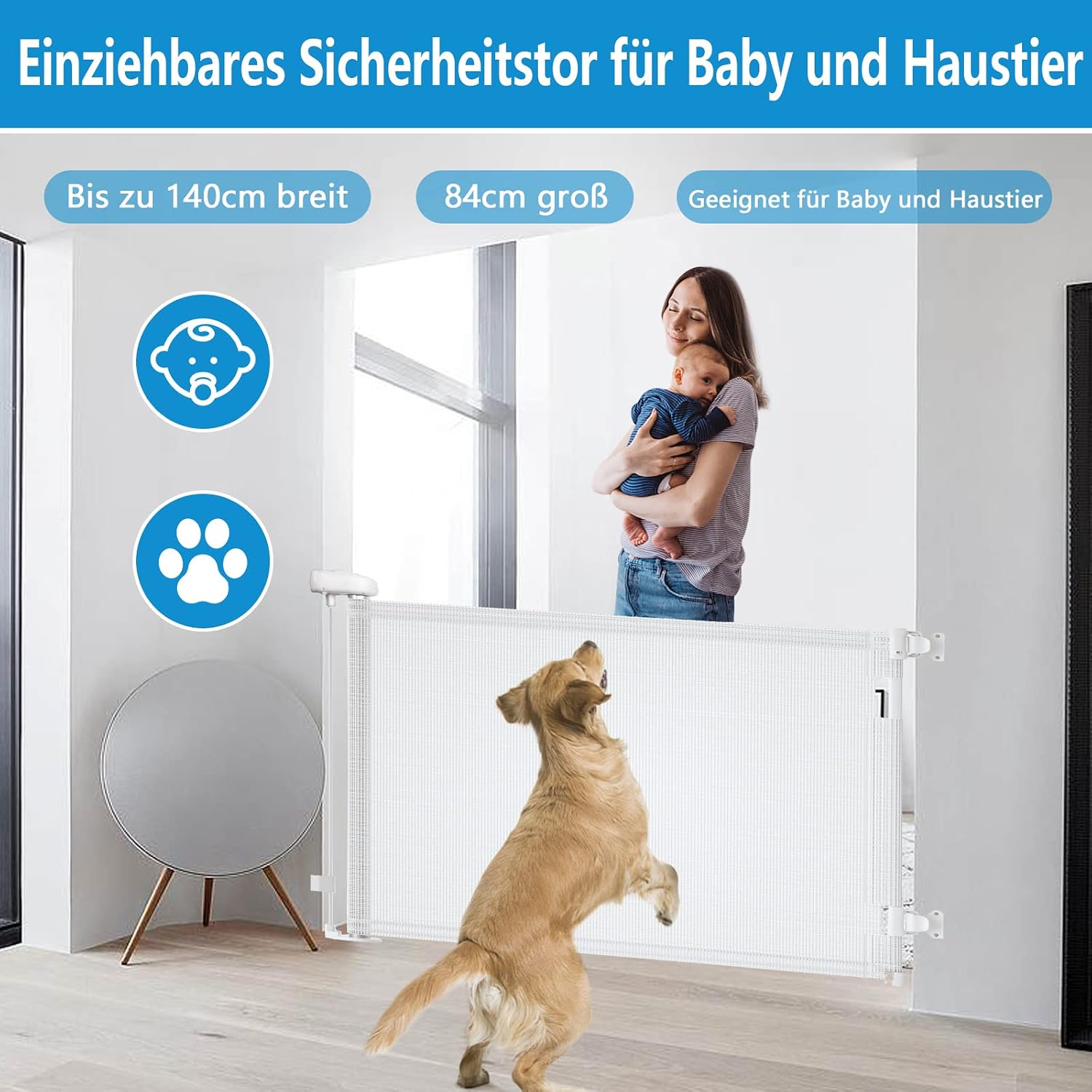 Thumbnail 2 de Treppenschutzgitter Ausziehbar 150 cm