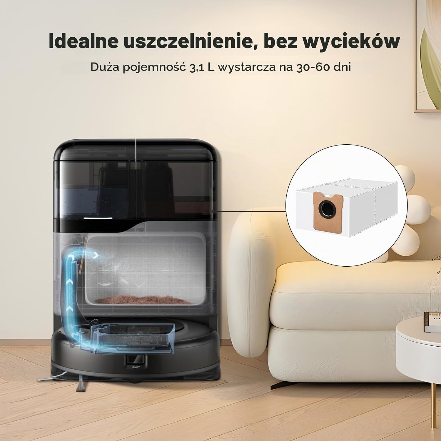 Detalle 2 de Fenkabs Omni C20 – 10 worków 3,1 l do robotów Eufy Omni C20 i C10