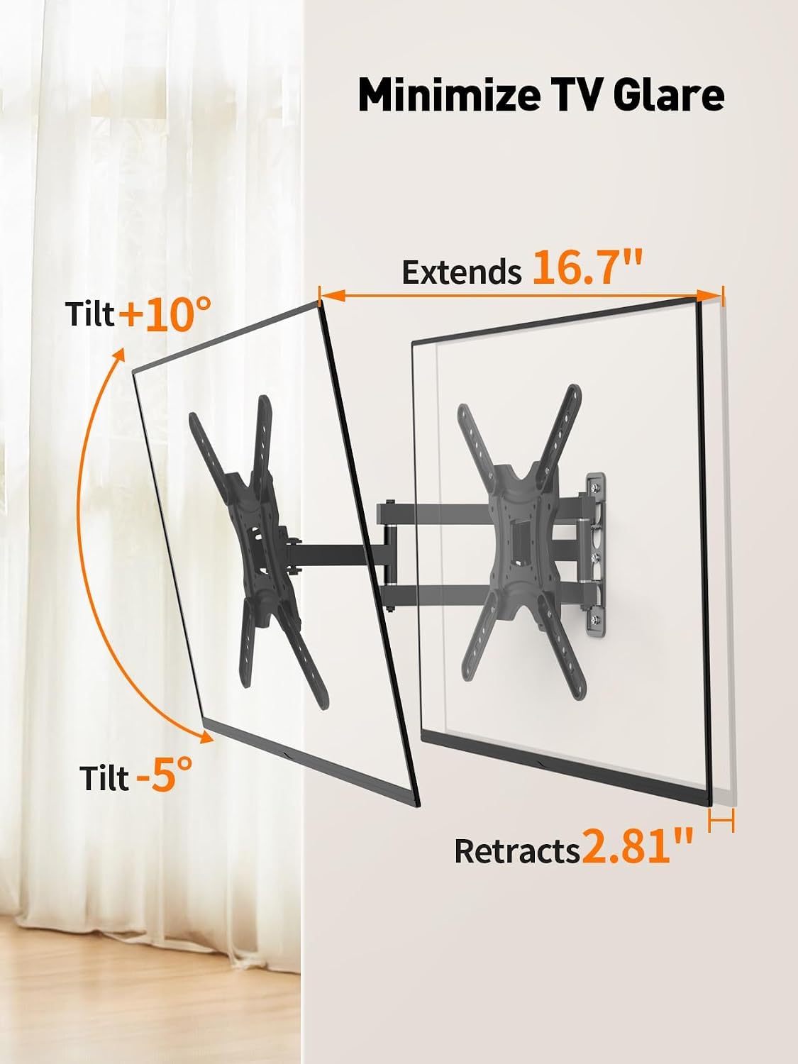 Thumbnail 2 de HCOIW Full Motion TV Wall Mount 26-55
