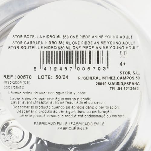 Detalle de Stor Borraccia Riutilizzabile One Piece 850ml – Plastica Senza BPA, tappo a vite metallico anti-goccia