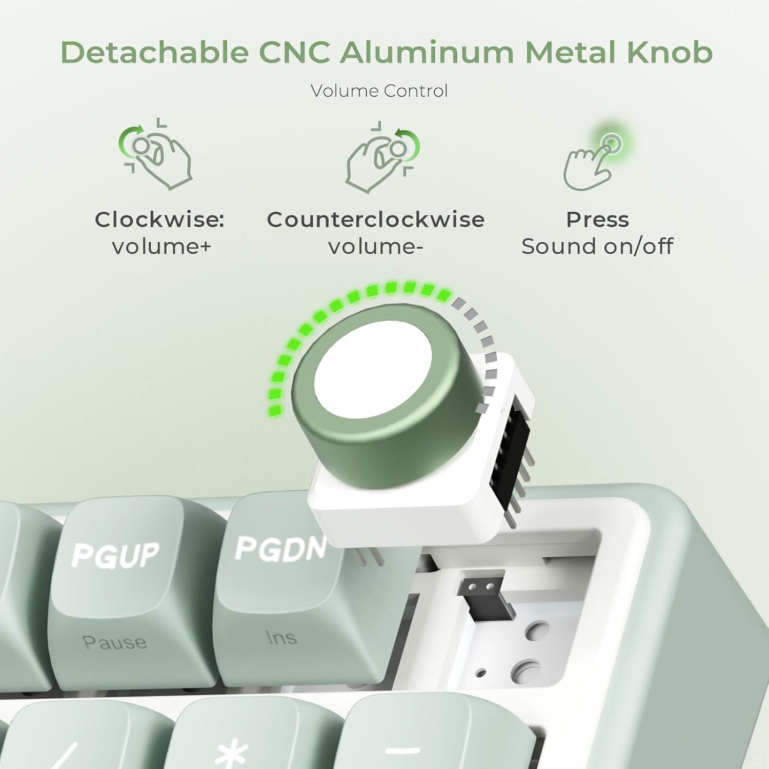 Detalle de RK ROYAL KLUDGE R98 Pro 96% wired mechanical gaming keyboard with number pad and volume knob