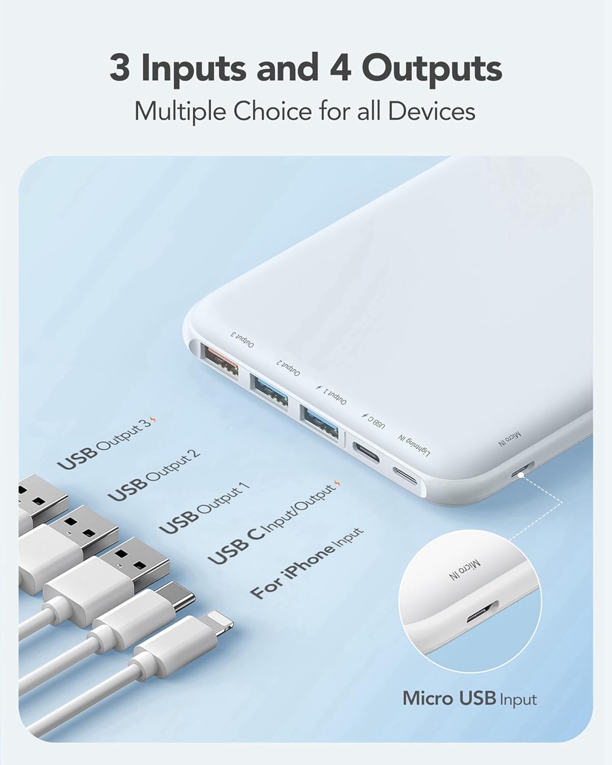 Detalle 2 de Charmast Power Bank 26800mAh caricatore portatile USB‑C per smartphone
