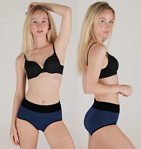 Detalle de INNERSY Damen-Taillenslip XL, hoher Bund, Stretch-Baumwolle und volle Abdeckung