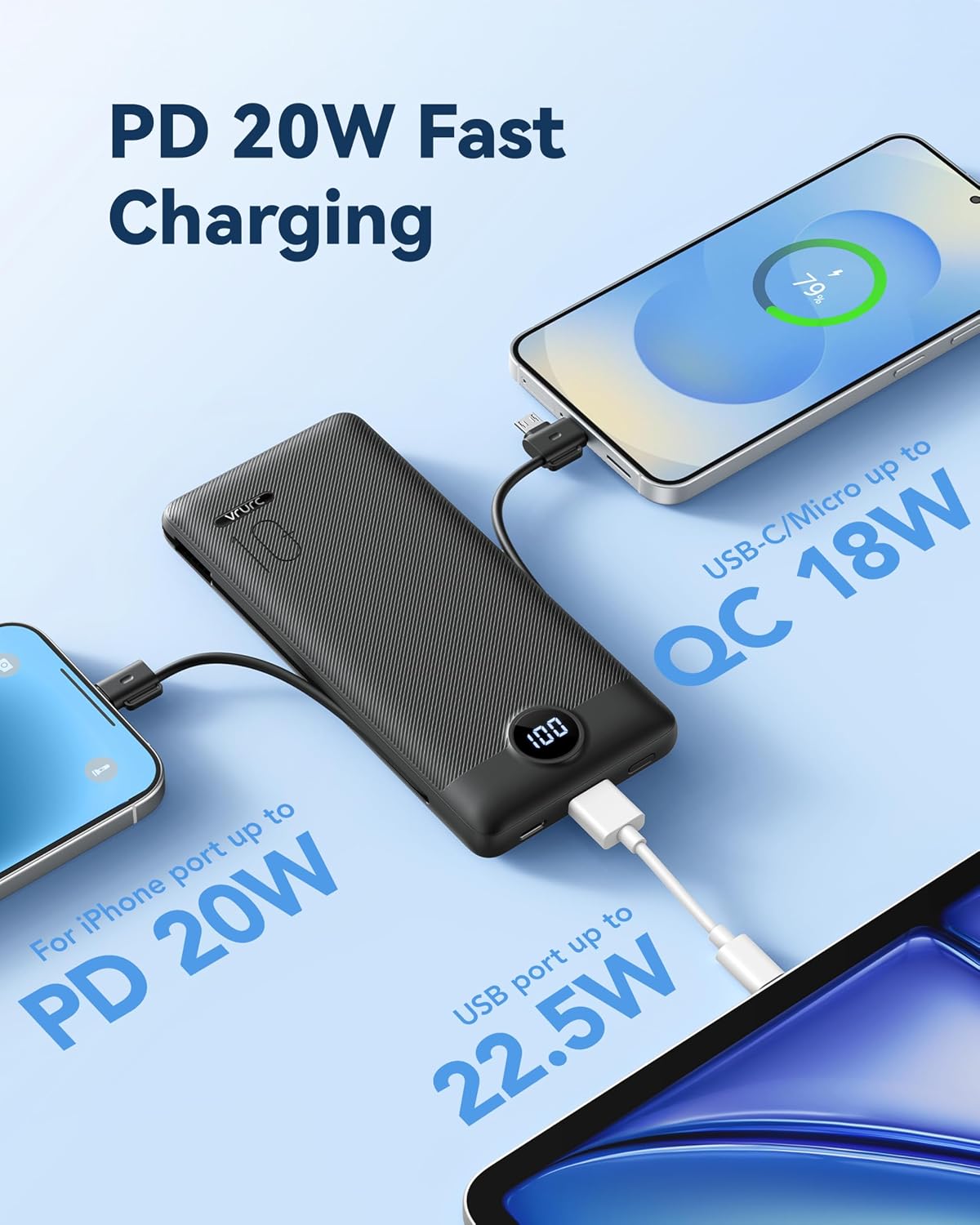 Detalle de VRURC Power Bank 20W PD