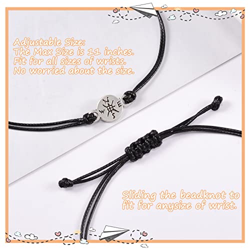 Detalle de YELUWA 10 Pcs Regalos de Graduación con Pulsera Brújula Ajustable – Pack para Él/Ella (2026)