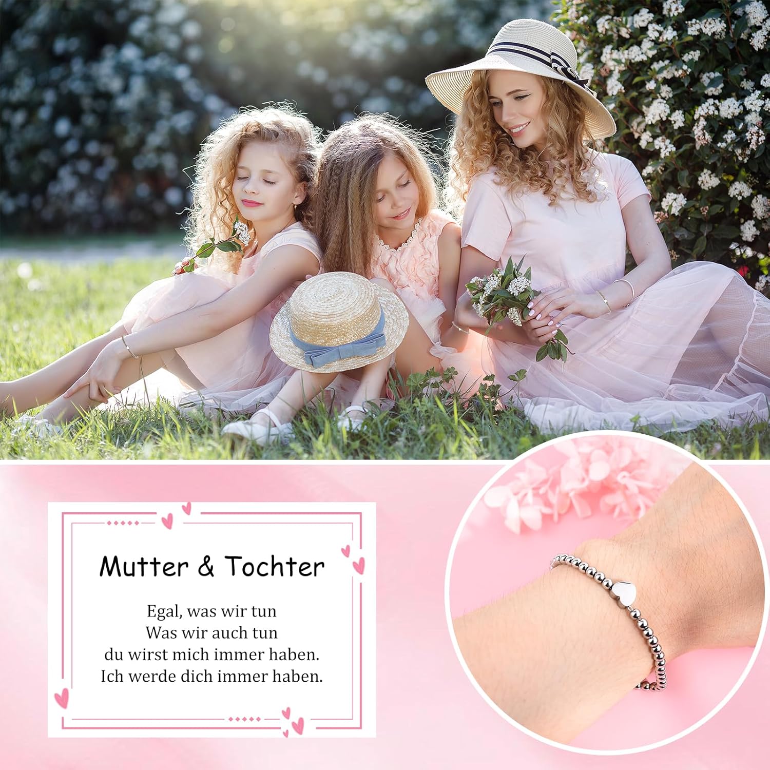 Thumbnail 1 de SUNSH 2–3 Stück Mutter & Tochter Armband-Set für Schule, Muttertag und Geburtstag
