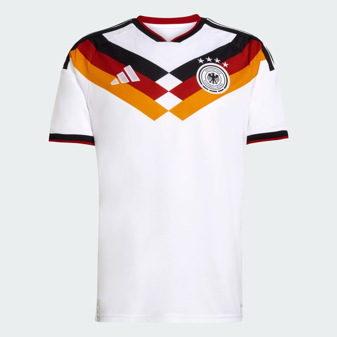 Detalle 2 de Camiseta primera equipación Alemania 26 de Adidas — diseño blanco y comodidad para los aficionados