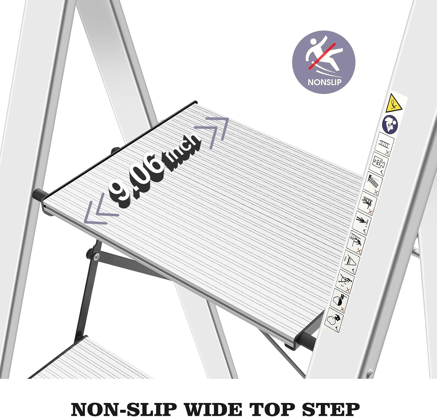 Detalle 2 de KINGRACK Escalera de Tijera 4 peldaños 5,48 kg