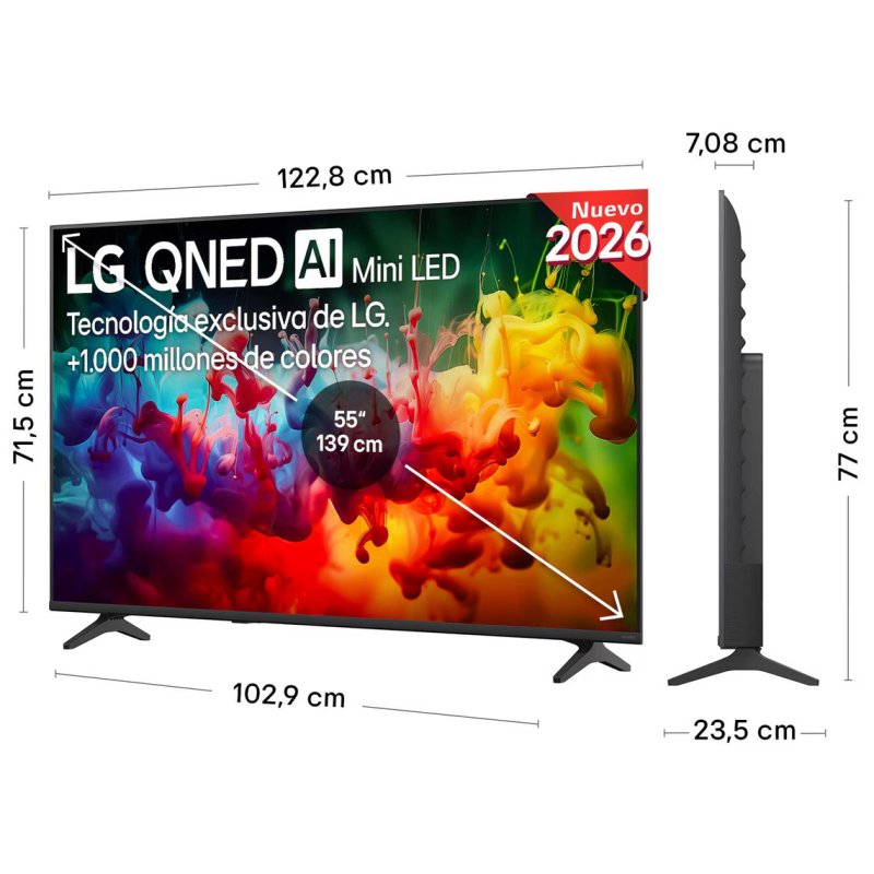 Detalle 2 de LG QNED7EB3C 55" MiniLED 4K con WebOS (55QNED7EB3C) - Cine en Casa y HDR10