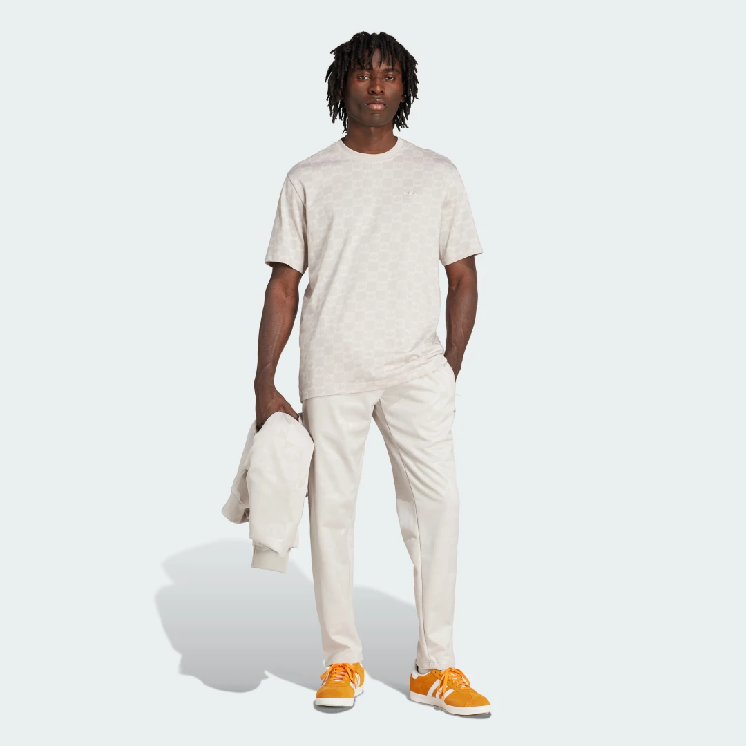 Thumbnail 2 de Adidas Monogram All Over Print Regular Track Pants Beige