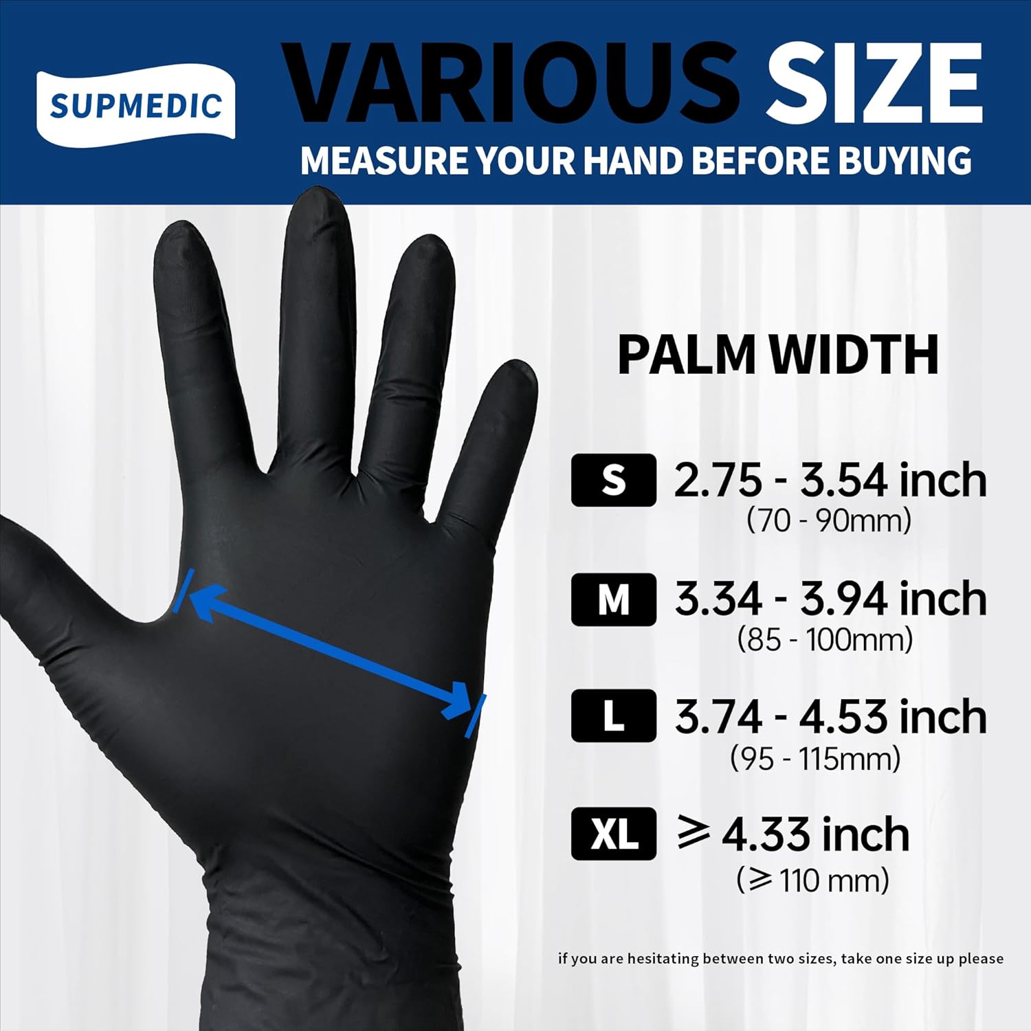 Thumbnail 6 de Supmedic Medical Soft Max Black Nitrile Disposable Gloves – 100 Pcs (Latex-Free, Powder-Free)