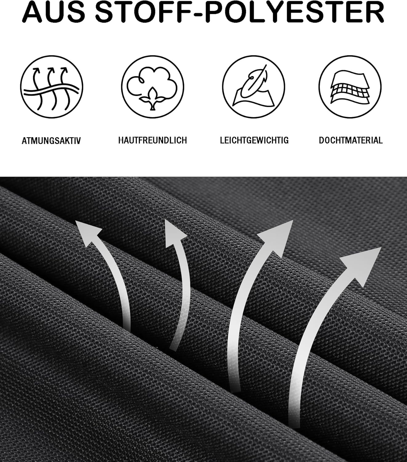 Detalle de JACKETOWN Herren-Poloshirt Kurzarm – atmungsaktiv, schnelltrocknend, mit Knopfleiste (Regular Fit)