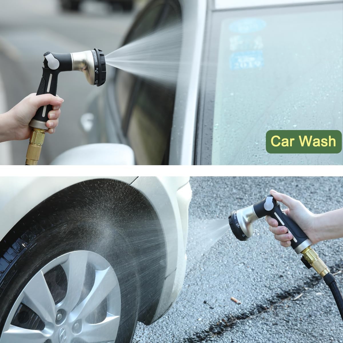 Thumbnail 4 de FANHAO heavy-duty garden hose spray gun with 8 spray patterns and thumb control dial