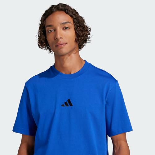 Detalle de adidas Hombre Essentials Small Logo Single Jersey Shirt (XL) – Team Royal Blue/Black