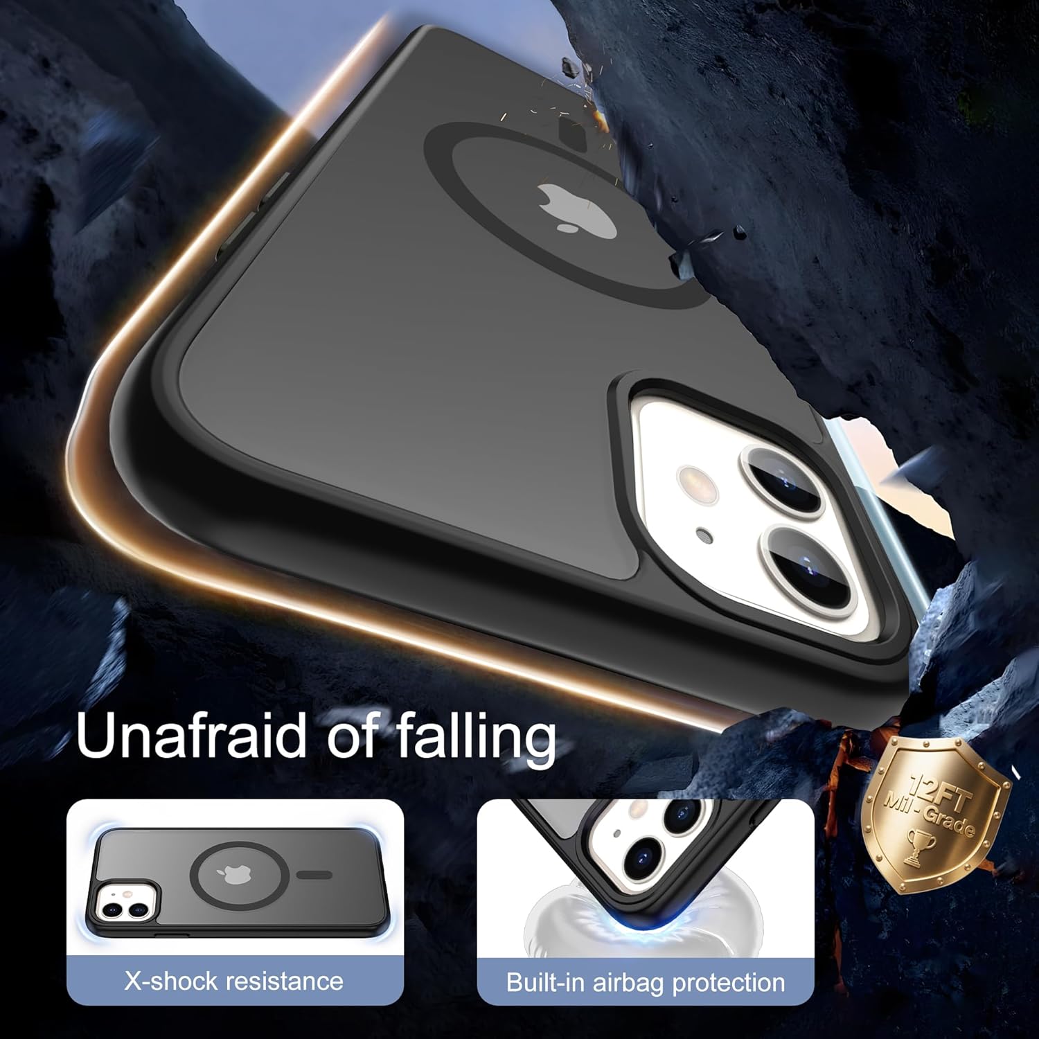 Thumbnail 2 de Pilaru Magnetic Case for iPhone 11/XR with 2x Screen Protectors: Slim, Shockproof MagSafe‑Ready