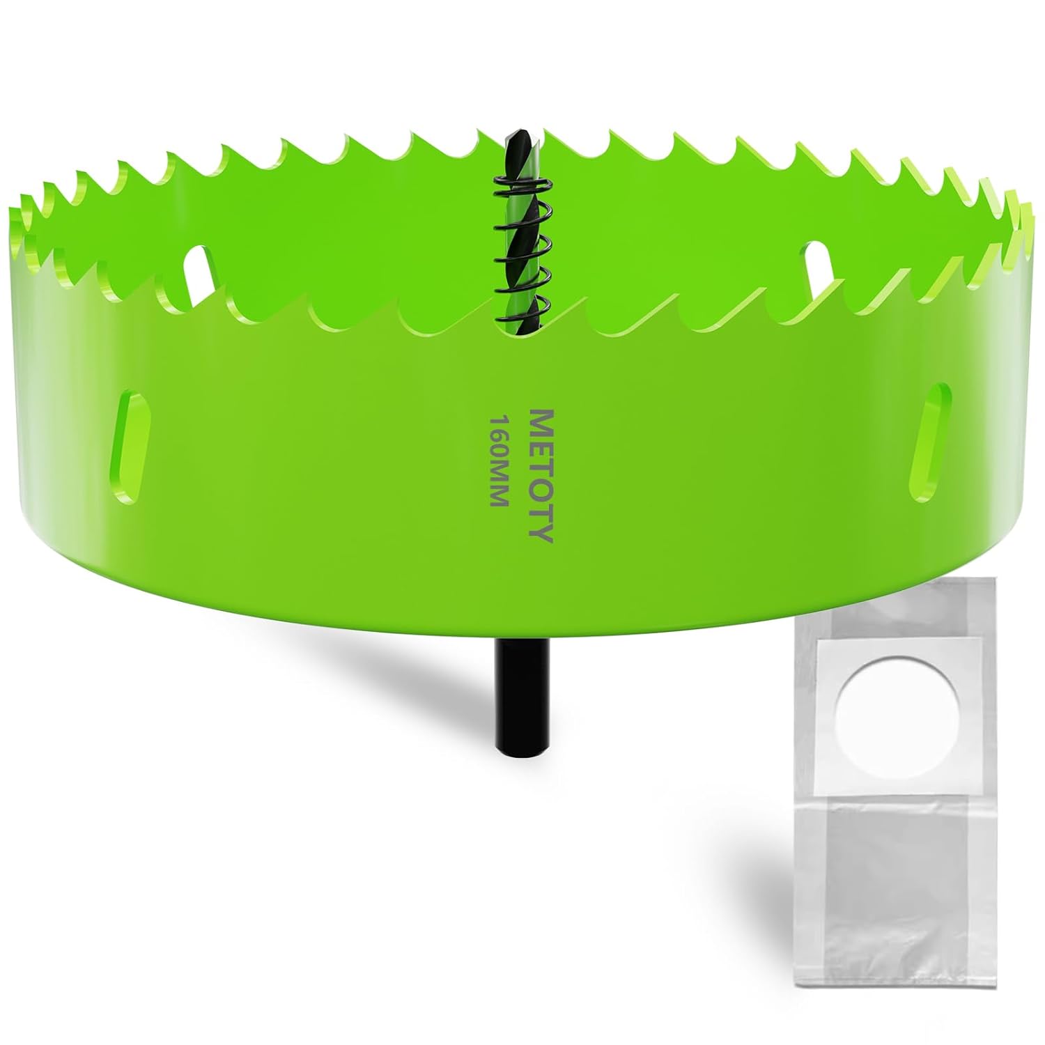 Thumbnail 6 de METOTY 95mm Bi-Metall-Lochsäge mit Dreiecksschaft Adapter und Zentrierbohrer – Universal HSS M42