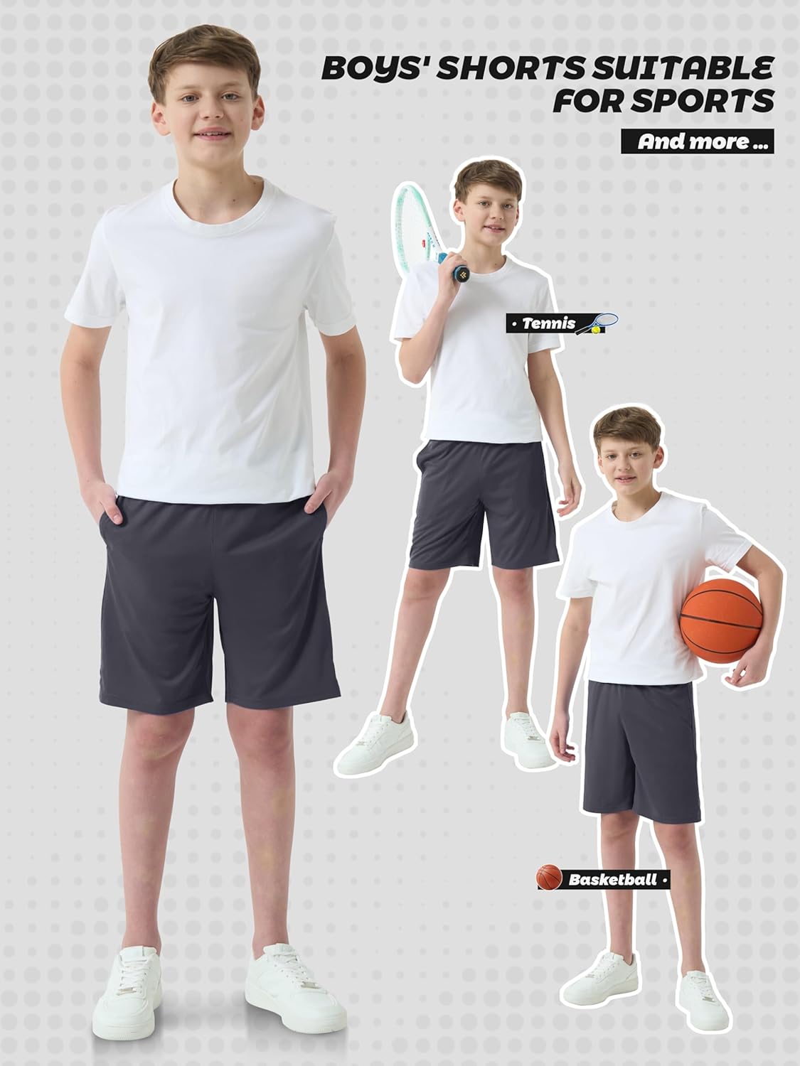 Thumbnail 5 de Boys athletic shorts 5-pack quick dry