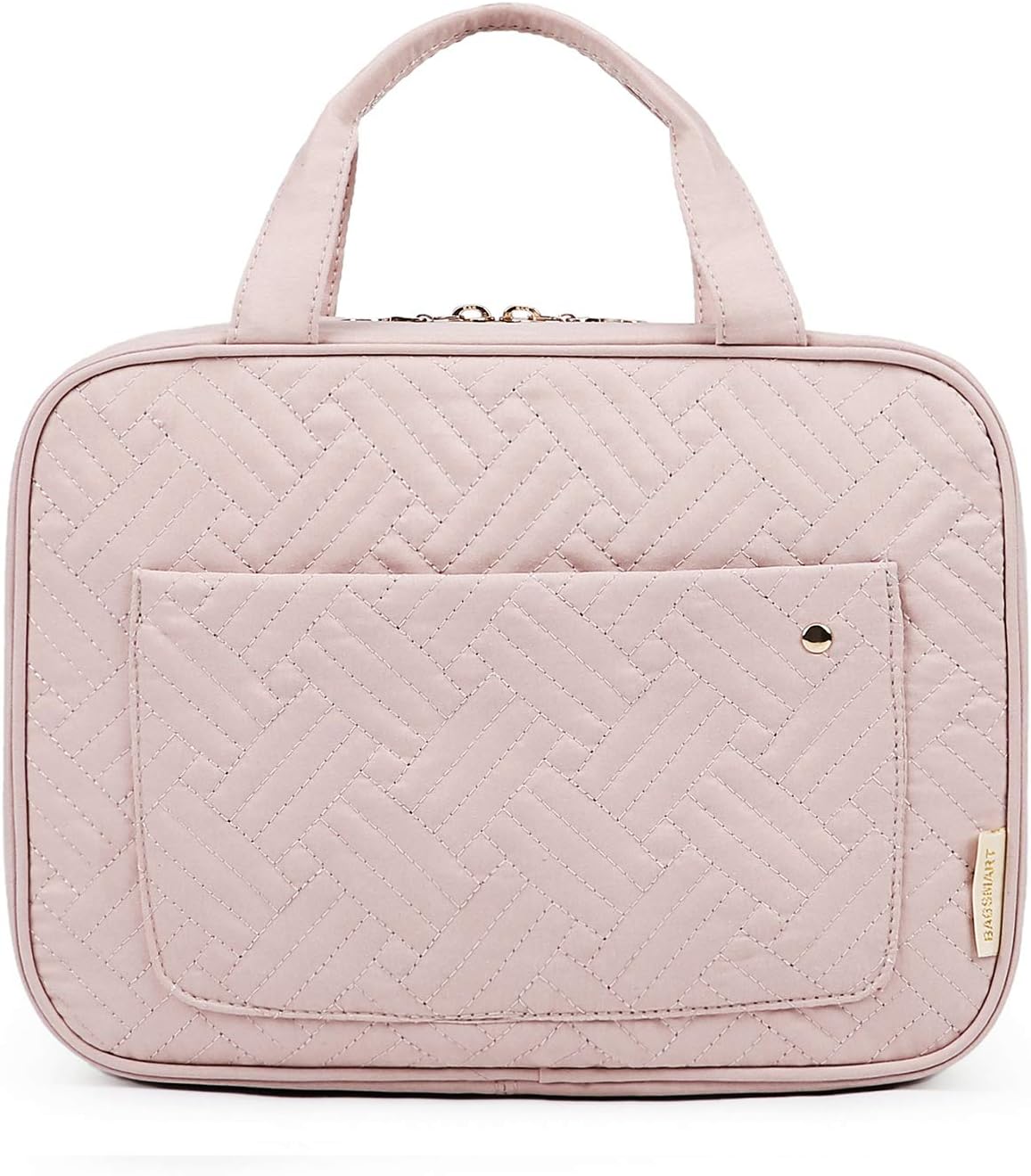 Detalle de BAGSMART Hanging Toiletry Bag Travel Large Capacity (Medium-Pink) with hook and compartments