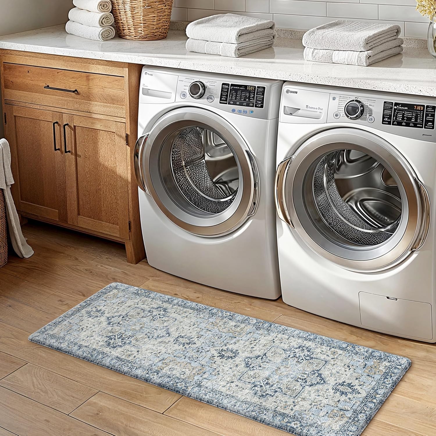 Thumbnail 6 de GENIMO Kitchen Mats for Floor 2PCs: Waterproof, Anti-Fatigue PVC Runner Set