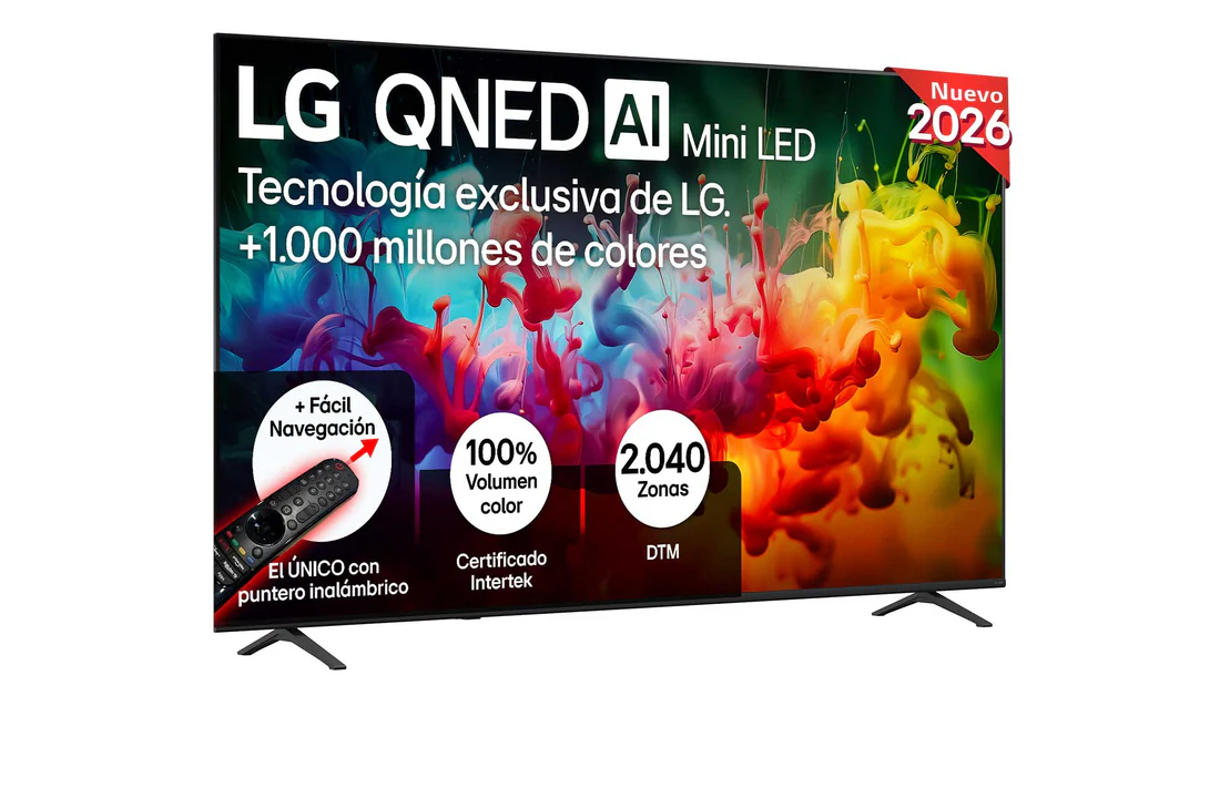 Detalle de LG 85QNED7EB3A: Smart TV QNED MiniLED AI 4K de 85 pulgadas (2026)