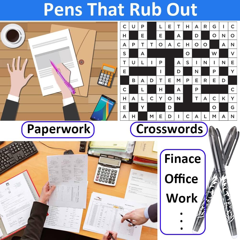 Thumbnail 4 de Artbiu 8 Erasable Gel Pens with Eraser 🖊️