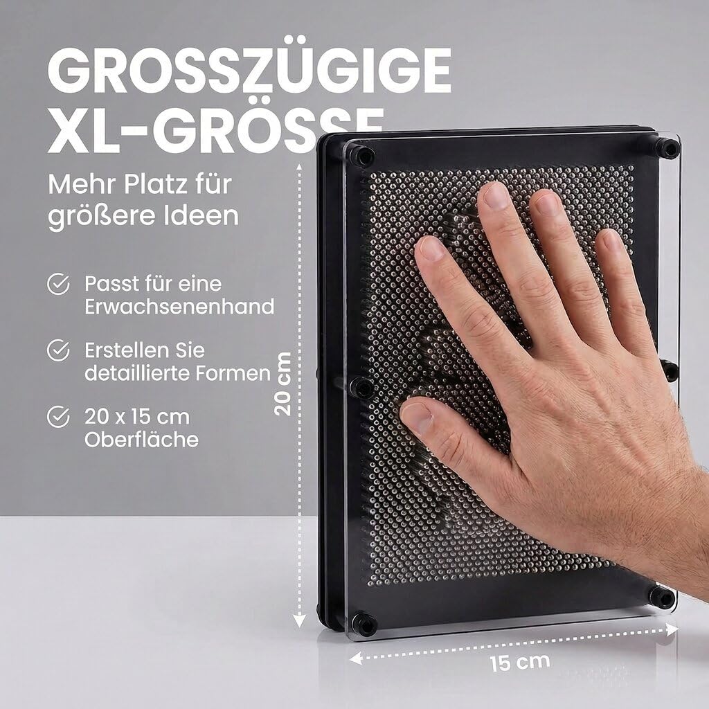 Detalle de GOODS+GADGETS Pin Art Toy, 20 x 15 cm Metal Pin Board