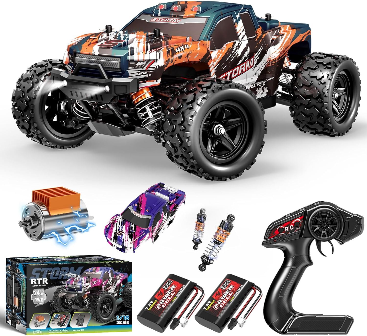YESHIN 1:18 Auto telecomandata 4WD Monster Truck RC – alta velocità e robustezza per adulti e bambini