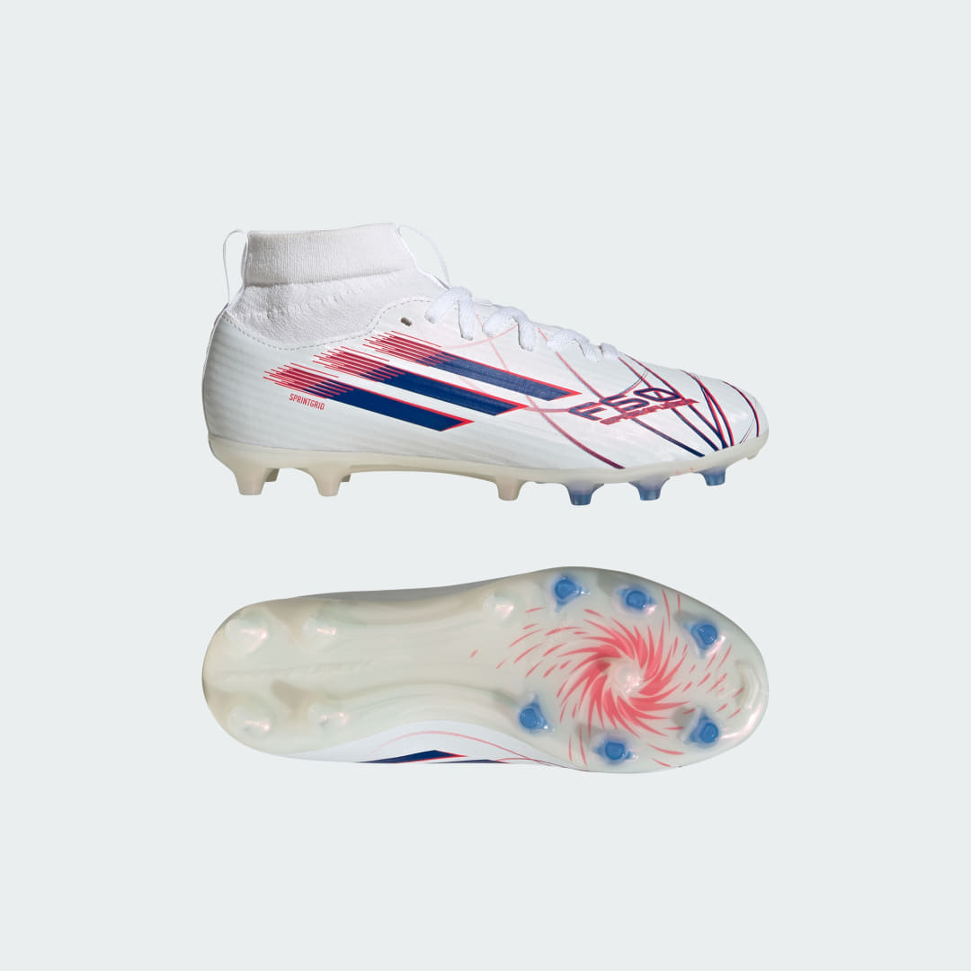 Detalle de Adidas F50 SPARKFUSION LEAGUE: Bota de media caña para niños (césped natural seco/artificial)