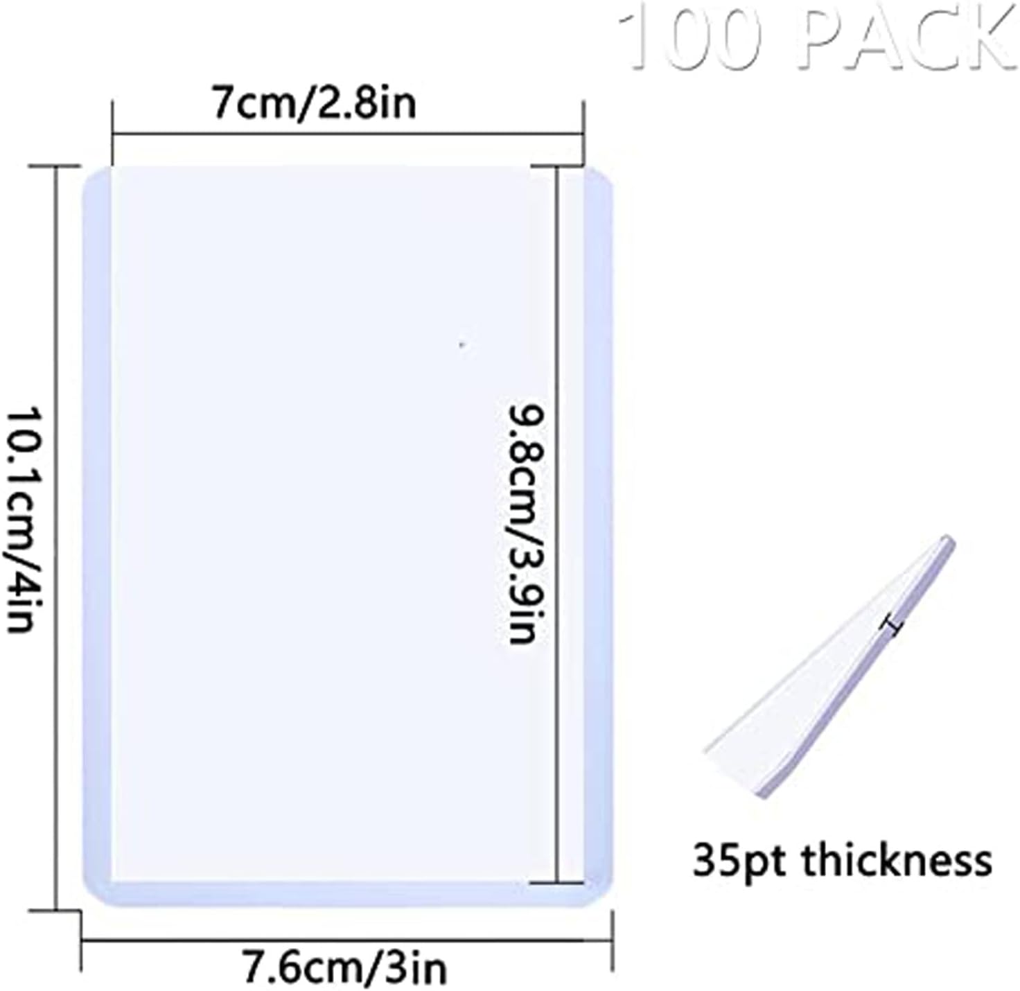 Thumbnail 1 de WAIZHIUA 76x101mm Toploaders 35pt rigid sleeves 📷