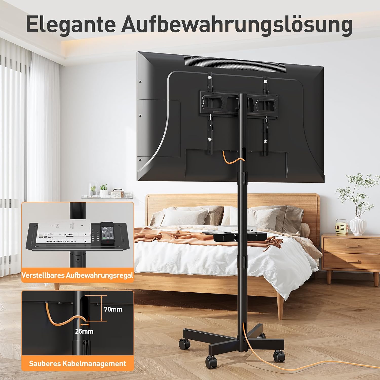 Thumbnail 6 de ELIVED EV1117 TV Ständer rollbar 26–60 Zoll