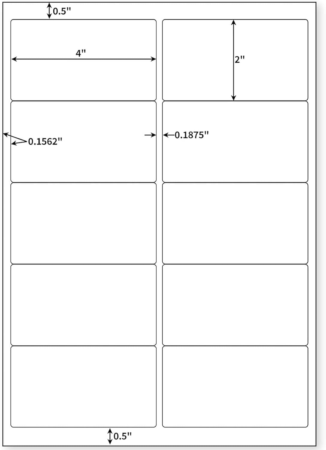 Detalle 2 de 10-Up Shipping Address Labels 2 x 4 in