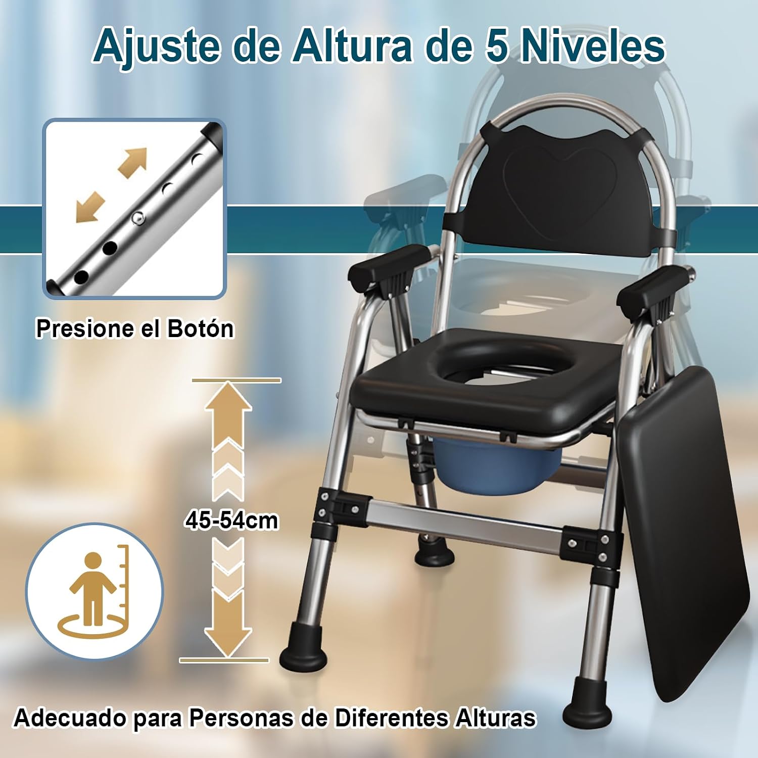 Thumbnail 2 de YOGFWV Silla WC Mayores 200 kg