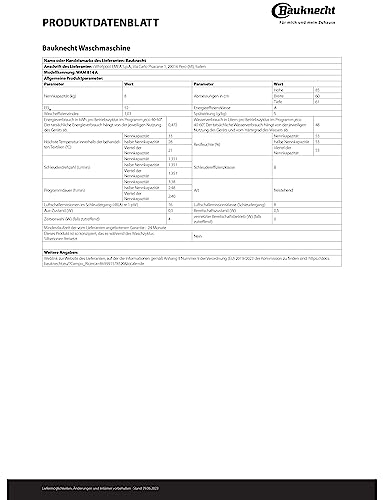 Thumbnail 11 de Bauknecht WAM 814 A Waschmaschine Frontlader – 8 kg, Energieeffizienzklasse A