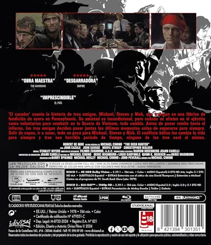 Detalle de El Cazador (The Deer Hunter) 4K UHD + Blu-ray 📀