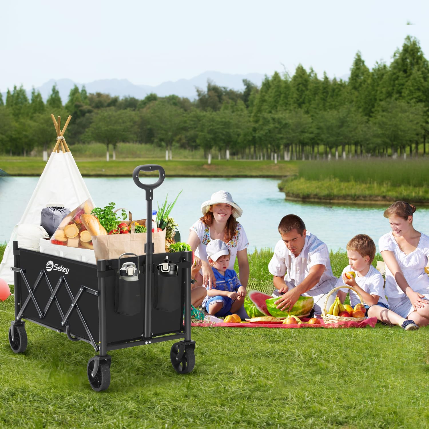 Thumbnail 5 de Sekey Chariot Pliable 60L 80 kg Noir