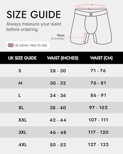 Detalle 2 de Giovici Men's Bamboo Anti-Chafing Boxers (XXL, Black Fly) 3 Pack