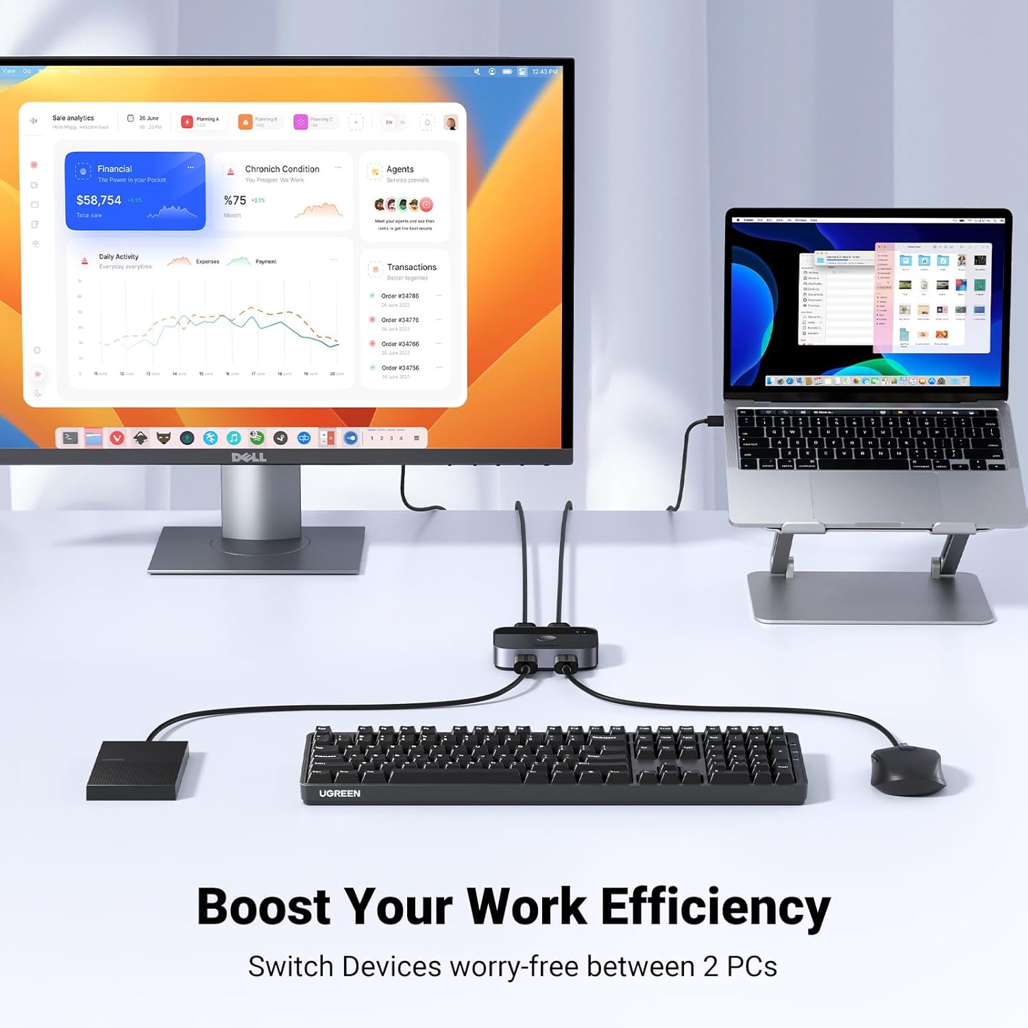 Thumbnail 3 de UGREEN USB Switch 5Gbps 2x2